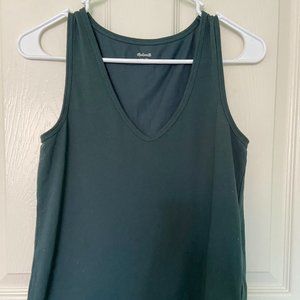 Madewell Tomboy Tank in Midnight Green